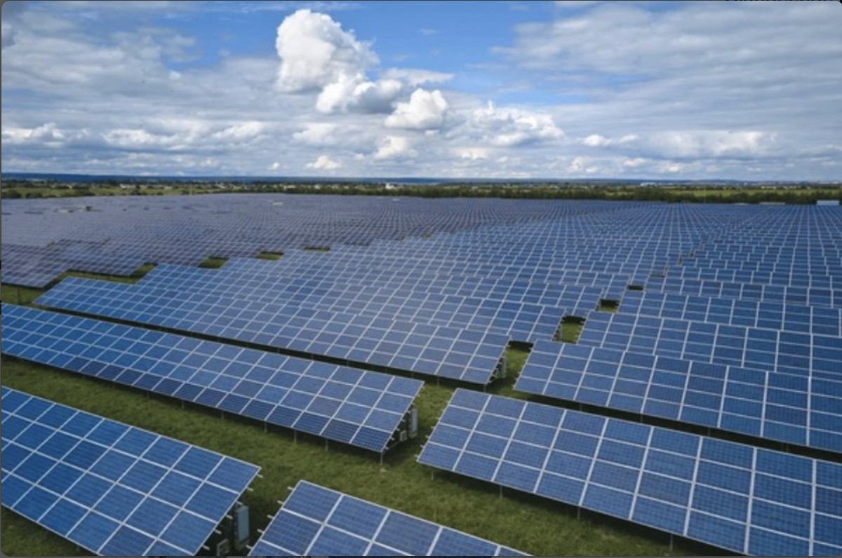 Solar panel farm